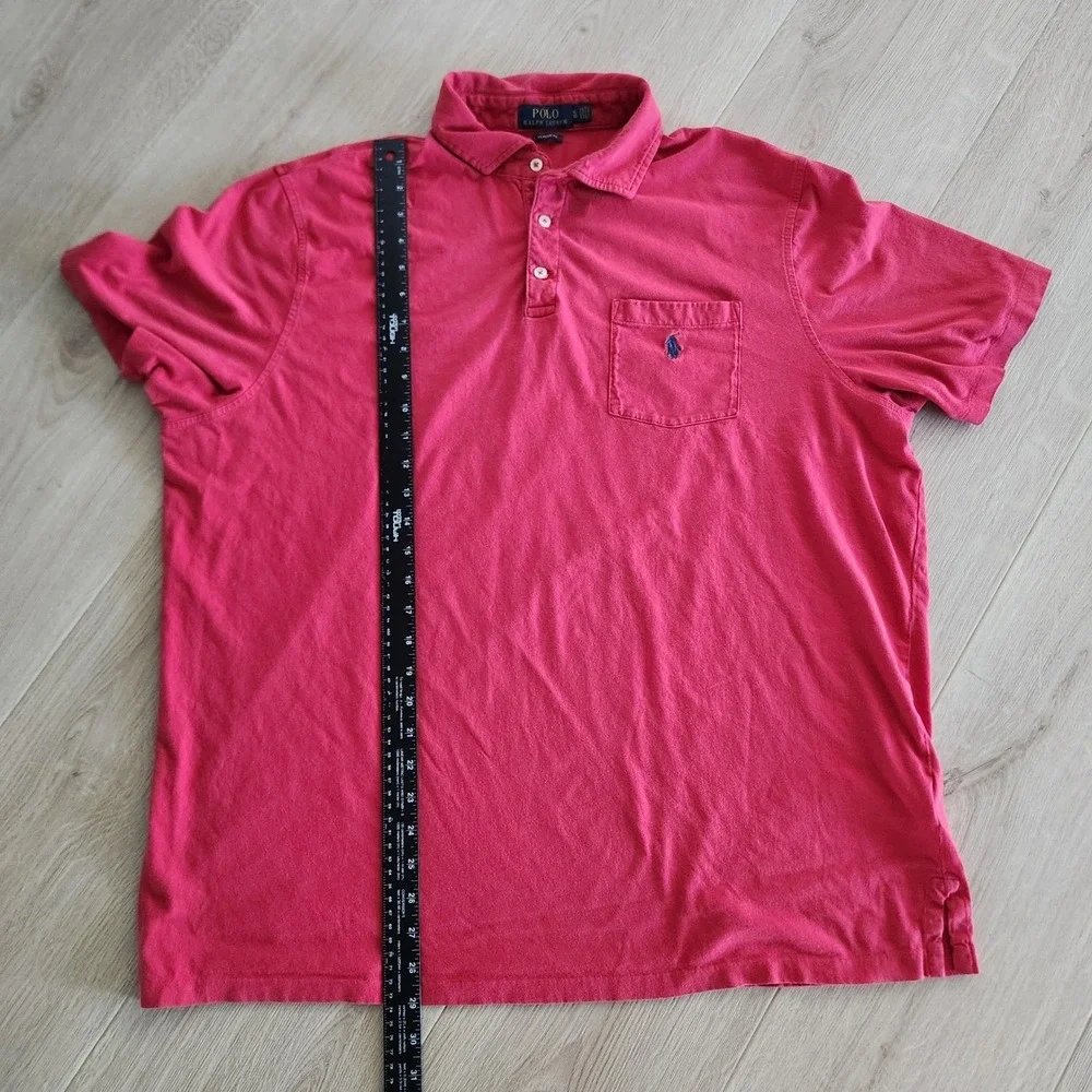 Polo Ralph Lauren Men's Classic Fit Red collar Short Sleeve Polo‎ Shirt XL